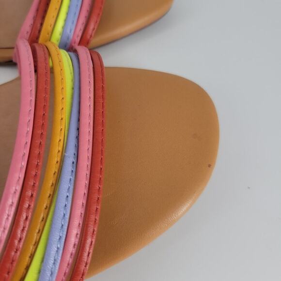 Madewell Rainbow The Meg Leather Slide Sandals 6.5 - Picture 8 of 11